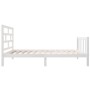 Estructura de cama madera maciza de pino blanco 90x200 cm de vidaXL, Camas y somieres - Ref: Foro24-3101334, Precio: 103,04 €...