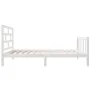 Solid white pine wood bed frame 90x200 cm by vidaXL, Beds and slatted bases - Ref: Foro24-3101334, Price: 101,72 €, Discount: %