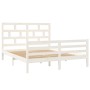 Estructura de cama de madera maciza de pino blanca 160x200 cm de vidaXL, Camas y somieres - Ref: Foro24-3101294, Precio: 155,...