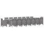 Conjunto de comedor de jardín con cojines 17 pcs Gris Claro PP en Mesas de jardín | Comprar online en Foru.es
