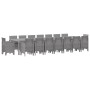 Conjunto de comedor de jardín con cojines 17 pcs Gris Claro PP en Mesas de jardín | Comprar online en Foru.es