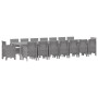 Conjunto de comedor de jardín con cojines 17 pcs Gris Claro PP en Mesas de jardín | Comprar online en Foru.es