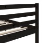 Estructura de cama de madera maciza de pino negra 200x200 cm de vidaXL, Camas y somieres - Ref: Foro24-3101307, Precio: 186,2...
