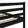 Solid black pine wood bed frame 200x200 cm by vidaXL, Beds and slatted bases - Ref: Foro24-3101307, Price: 184,02 €, Discount: %