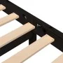 Solid black pine wood bed frame 200x200 cm by vidaXL, Beds and slatted bases - Ref: Foro24-3101307, Price: 184,02 €, Discount: %