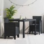 Conjunto de Comedor de Jardín 3 pcs Antracita Ratan Polt en Mesas de jardín | Comprar online en Foru.es