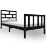 Estructura de cama madera maciza de pino negro 100x200 cm de vidaXL, Camas y somieres - Ref: Foro24-3101342, Precio: 140,54 €...