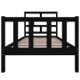 Estructura de cama madera maciza de pino negro 100x200 cm de vidaXL, Camas y somieres - Ref: Foro24-3101342, Precio: 140,54 €...