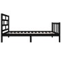 Estructura de cama madera maciza de pino negro 100x200 cm de vidaXL, Camas y somieres - Ref: Foro24-3101342, Precio: 140,54 €...