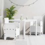 Conjunto de Comedor de Jardín 3 pcs Blanco Ratan Polt en Mesas de jardín | Comprar online en Foru.es