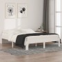 Estructura de cama madera maciza blanca King Size 150x200 cm de vidaXL, Camas y somieres - Ref: Foro24-810371, Precio: 112,84...