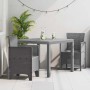 Conjunto de Comedor de Jardín 3 pcs Gris Claro Ratan Polt en Mesas de jardín | Comprar online en Foru.es