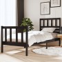 Estructura cama madera maciza individual negro 75x190 cm de vidaXL, Camas y somieres - Ref: Foro24-3101117, Precio: 130,17 €,...