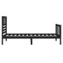 Estructura cama madera maciza individual negro 75x190 cm de vidaXL, Camas y somieres - Ref: Foro24-3101117, Precio: 130,17 €,...