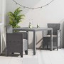 Conjunto de Comedor de Jardín 3 pcs Gris Claro Ratan Polt en Mesas de jardín | Comprar online en Foru.es