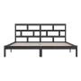 Solid black pine wood bed frame 200x200 cm by vidaXL, Beds and slatted bases - Ref: Foro24-3101242, Price: 171,26 €, Discount: %