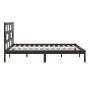 Solid black pine wood bed frame 200x200 cm by vidaXL, Beds and slatted bases - Ref: Foro24-3101242, Price: 171,26 €, Discount: %
