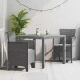 Conjunto de Comedor de Jardín 3 pcs Gris Claro Ratan Polt en Mesas de jardín | Comprar online en Foru.es