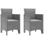 Conjunto de Comedor de Jardín 3 pcs Gris Claro Ratan Polt en Mesas de jardín | Comprar online en Foru.es