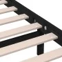 Solid black pine wood bed frame 200x200 cm by vidaXL, Beds and slatted bases - Ref: Foro24-3101242, Price: 171,26 €, Discount: %