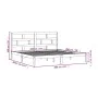 Solid black pine wood bed frame 200x200 cm by vidaXL, Beds and slatted bases - Ref: Foro24-3101242, Price: 171,26 €, Discount: %