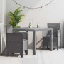 Conjunto de Comedor de Jardín 3 pcs Gris Claro Ratan Polt en Mesas de jardín | Comprar online en Foru.es