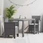 Conjunto de Comedor de Jardín 3 pcs Gris Claro Ratan Polt en Mesas de jardín | Comprar online en Foru.es