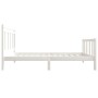 Estructura de cama madera maciza blanco 90x200 cm de vidaXL, Camas y somieres - Ref: Foro24-3100705, Precio: 102,57 €, Descue...