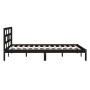 Estructura de cama doble de madera maciza negro 135x190 cm de vidaXL, Camas y somieres - Ref: Foro24-3101197, Precio: 168,01 ...