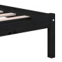 Estructura de cama doble de madera maciza negro 135x190 cm de vidaXL, Camas y somieres - Ref: Foro24-3101197, Precio: 168,01 ...