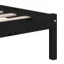 Schwarzer Doppelbettrahmen aus Massivholz, 135 x 190 cm von vidaXL, Betten und Lattenroste - Ref: Foro24-3101197, Preis: 165,...