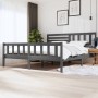 Estructura de cama de madera maciza gris 200x200 cm de vidaXL, Camas y somieres - Ref: Foro24-3101175, Precio: 194,08 €, Desc...