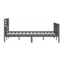 Estructura de cama de madera maciza gris 200x200 cm de vidaXL, Camas y somieres - Ref: Foro24-3101175, Precio: 194,08 €, Desc...