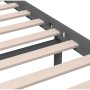 Estructura de cama de madera maciza gris 200x200 cm de vidaXL, Camas y somieres - Ref: Foro24-3101175, Precio: 194,08 €, Desc...