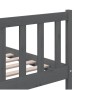 Estructura de cama de madera maciza gris 200x200 cm de vidaXL, Camas y somieres - Ref: Foro24-3101175, Precio: 194,08 €, Desc...