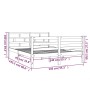 Estructura de cama de madera maciza de pino blanco 140x190 cm de vidaXL, Camas y somieres - Ref: Foro24-3101264, Precio: 142,...