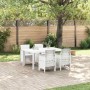 Conjunto de Comedor de Jardín 5 pcs Blanco Ratan Polt en Mesas de jardín | Comprar online en Foru.es