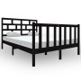 Estructura de cama de madera maciza de pino negro 140x190 cm de vidaXL, Camas y somieres - Ref: Foro24-3101332, Precio: 187,4...