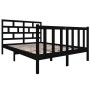 Estructura de cama de madera maciza de pino negro 140x190 cm de vidaXL, Camas y somieres - Ref: Foro24-3101332, Precio: 187,4...