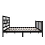 Estructura de cama de madera maciza de pino negro 140x190 cm de vidaXL, Camas y somieres - Ref: Foro24-3101332, Precio: 187,4...