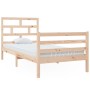 Estructura de cama madera maciza 90x200 cm de vidaXL, Camas y somieres - Ref: Foro24-3101268, Precio: 94,51 €, Descuento: %