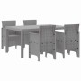 Conjunto de Comedor de Jardín 5 pcs Gris Claro Ratan Polt en Mesas de jardín | Comprar online en Foru.es