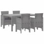 Conjunto de Comedor de Jardín 5 pcs Gris Claro Ratan Polt en Mesas de jardín | Comprar online en Foru.es