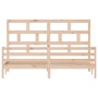 Estructura de cama de madera maciza de pino 200x200 cm de vidaXL, Camas y somieres - Ref: Foro24-3101303, Precio: 151,83 €, D...