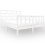 Estructura de cama madera maciza de pino blanco 135x190 cm de vidaXL, Camas y somieres - Ref: Foro24-3101324, Precio: 153,00 ...