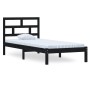 Estructura de cama madera maciza de pino negro 100x200 cm de vidaXL, Camas y somieres - Ref: Foro24-3101212, Precio: 128,96 €...