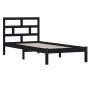 Estructura de cama madera maciza de pino negro 100x200 cm de vidaXL, Camas y somieres - Ref: Foro24-3101212, Precio: 128,96 €...