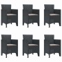 Conjunto de Comedor de Jardín 7 pcs Antracita Ratan Polt en Mesas de jardín | Comprar online en Foru.es
