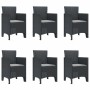 Conjunto de Comedor de Jardín 7 pcs Antracita Ratan Polt en Mesas de jardín | Comprar online en Foru.es