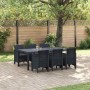 Conjunto de Comedor de Jardín 7 pcs Antracita Ratan Polt en Mesas de jardín | Comprar online en Foru.es